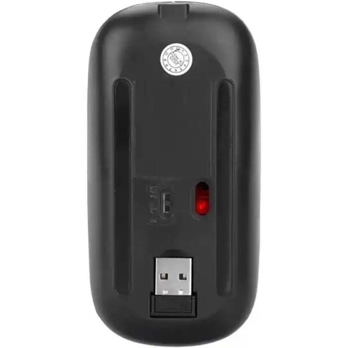 BLUEFORCE 2, 4Ghz Bluetooth Wireless Kablosuz Sessiz Mouse Siyah Işıklı