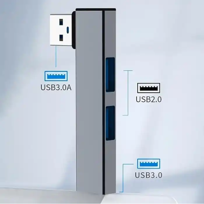Lunatic 1360 USB 3.0 Hub 3 Portlu Çoklayıcı Çoğaltıcı Dönüştürücü Çevirici Adaptör 3 Port Tek bir portu USB 3.0 ve 2 adet USB 2.0 bağlantı noktasına dönüştür Filmleri, fotoğrafları dosyaları aktarın