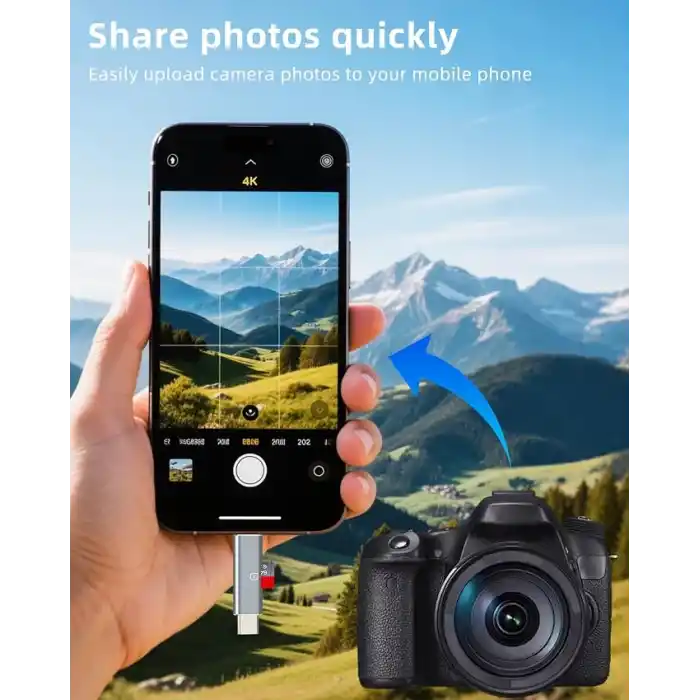 USB C yıldırım mikro SD kart okuyucu (2in1) iPhone16 15 14 Pro Apple adaptörü için dijital kamera TF bellek fotoğraf depolama transferi iPad için uyumlu Samsung C tipi kompakt aksesuarlar Android