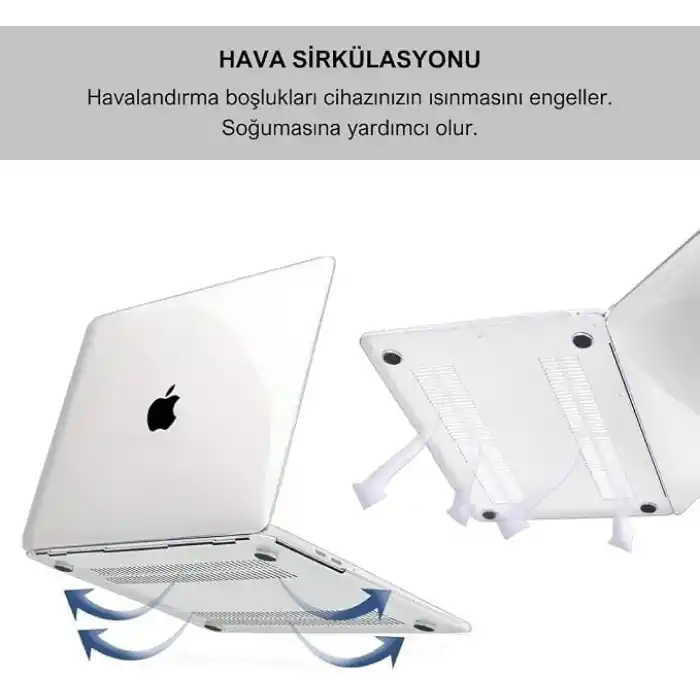 Klasse MacBook Air 13.3 inç 2018-2022 Arası M1 Çip ile Uyumlu Şeffaf Dayanıklı Koruyucu Kılıf, Ultra İnce Kabuk Koruma Sert Kapak A1932 A2174 A2179 A2337 (Şeffaf)