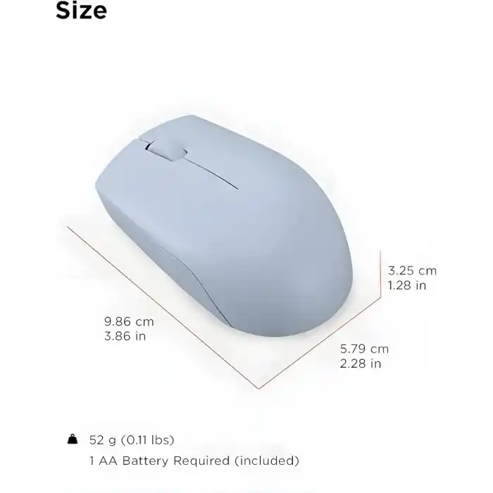 Lenovo 300 Kablosuz / Wireless Compact Mouse, Buz Mavi