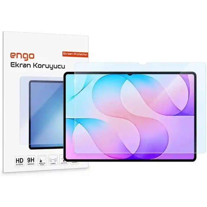 Engo Samsung Galaxy Tab S12 Plus İle Uyumlu Ekran Koruyucu 12.6 İnç SM-X840 Kırılmaz Esnek Nano Cam, Çizilmeye Ve Darbeye Dayanıklı Koruma, HD Şeffaf
