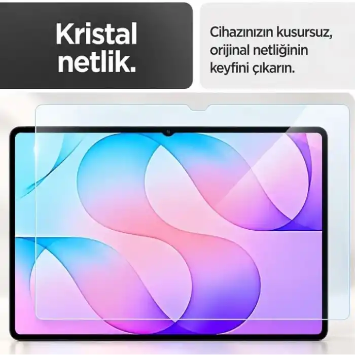 Engo Samsung Galaxy Tab S12 Plus İle Uyumlu Ekran Koruyucu 12.6 İnç SM-X840 Kırılmaz Esnek Nano Cam, Çizilmeye Ve Darbeye Dayanıklı Koruma, HD Şeffaf