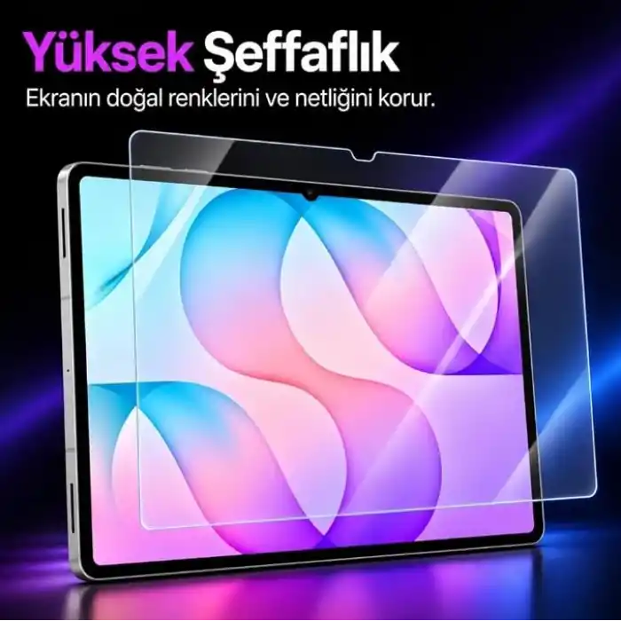 Engo Samsung Galaxy Tab S12 Plus İle Uyumlu Ekran Koruyucu 12.6 İnç SM-X840 Kırılmaz Esnek Nano Cam, Çizilmeye Ve Darbeye Dayanıklı Koruma, HD Şeffaf
