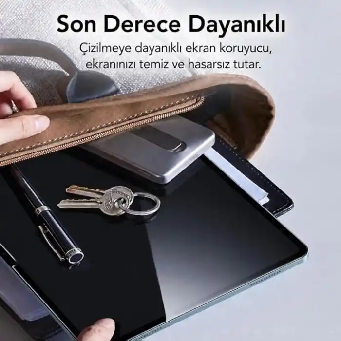 Engo Samsung Galaxy Tab S12 Plus İle Uyumlu Ekran Koruyucu 12.6 İnç SM-X840 Kırılmaz Esnek Nano Cam, Çizilmeye Ve Darbeye Dayanıklı Koruma, HD Şeffaf
