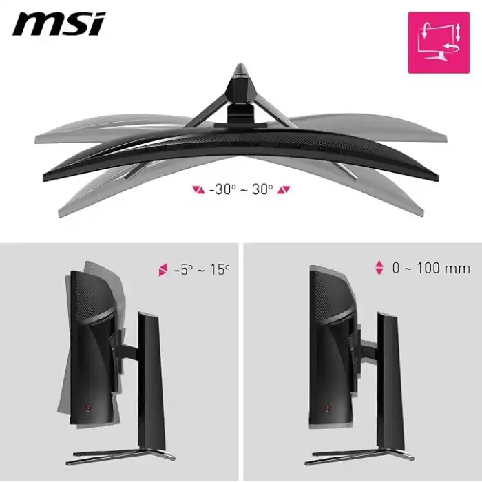 MSI 34 MPG 346CQRF X24, Gaming Monitör, UWQHD, 21:9 Curve 1500R, Rapid VA, 240Hz, 0.5ms (Min.), Adaptive-Sync