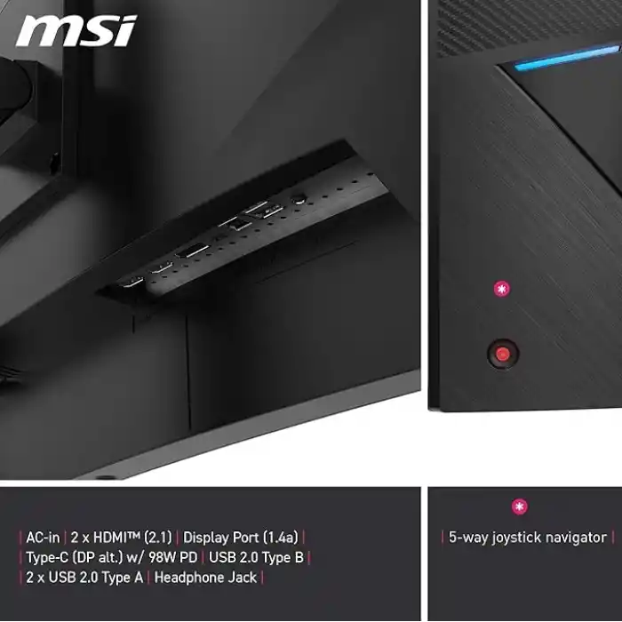 MSI 34 MPG 346CQRF X24, Gaming Monitör, UWQHD, 21:9 Curve 1500R, Rapid VA, 240Hz, 0.5ms (Min.), Adaptive-Sync