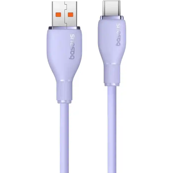 Baseus Pudding Hızlı Şarj Özellikli Type-C Kablo 100W, 1.2 Metre, Mor
