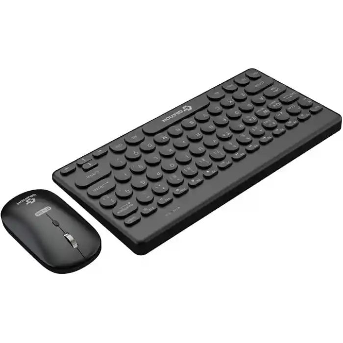 Gravion KM-BT37 Kablosuz Klavye Mouse Seti, Bluetooth + USB Dongle 2.4G, 78 Tuş Kompakt, Türkçe Q, PC TV Laptop Tablet Telefon Uyumlu, Siyah