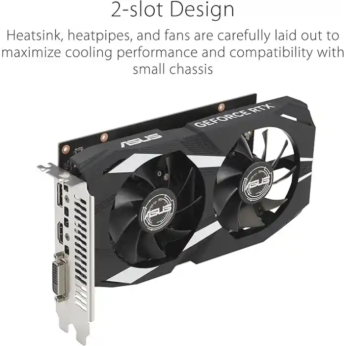 Asus Dual GeForce RTX 3050 OC DUAL-RTX3050-O6G NVIDIA 6GB GDDR6 96Bit DX12 Gaming (Oyuncu) Ekran Kartı