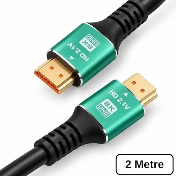 HDMI 2.1 8K Ultra HD Kablo 48Gbps 4K 120Hz Altın Uçlu 2 Metre