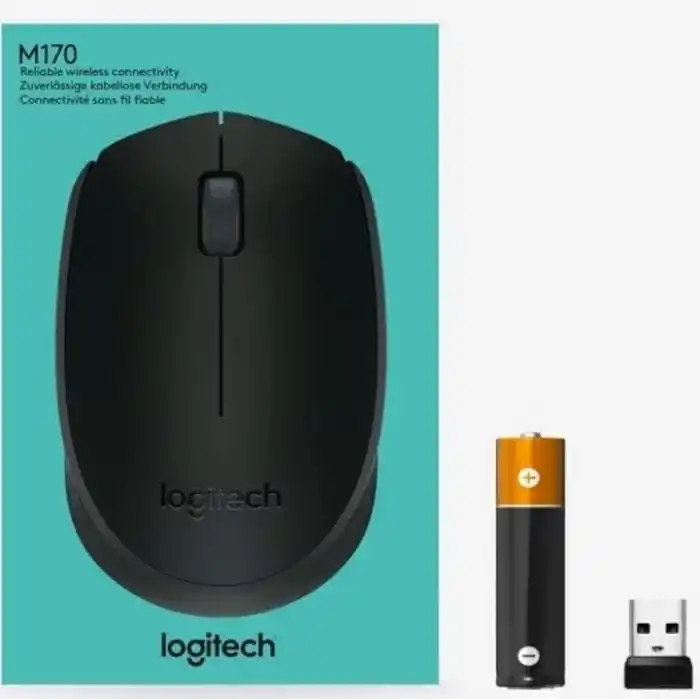 Logitech B170 Optik USB Alıcılı Kablosuz Mouse, Sağ ve Sol Elle Kullanıma Uygun, 12 Ay Pil Ömrü, Siyah