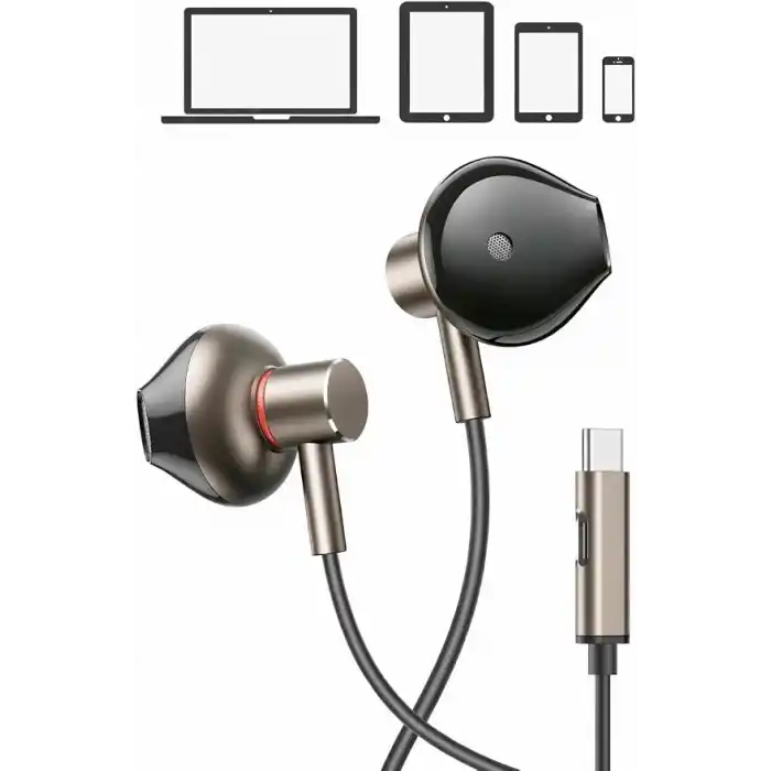 MBL255 Type-C Oyun Destekli Şarj Girişli Mıknatıslı Stereo Tak Çalıştır Yüksek Ses Pubg Kulaklık