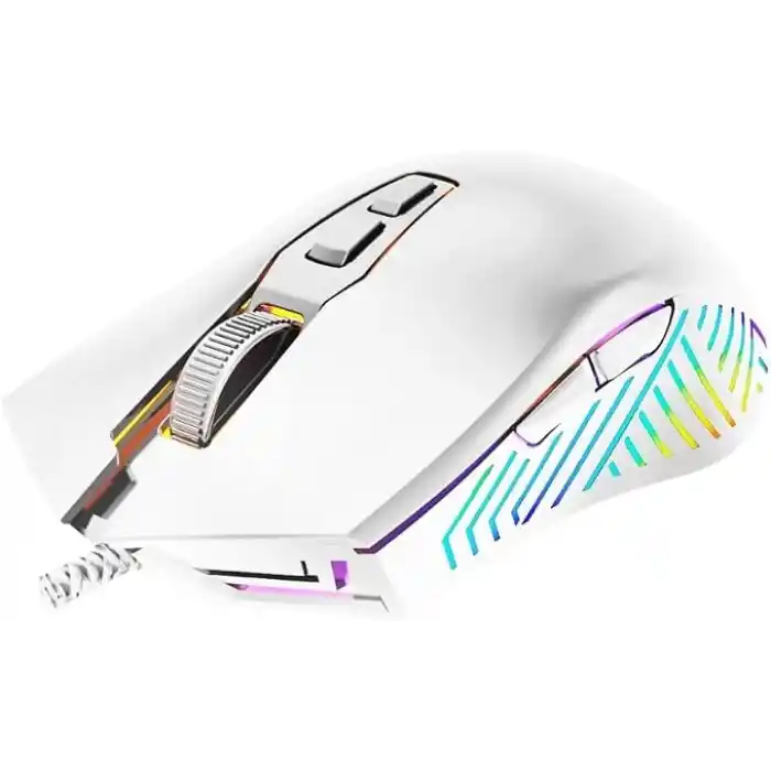 Rampage SMX-G68 SPEAR Full RGB 7200DPI 7D Makrolu Gaming Oyuncu Mouse (Beyaz)