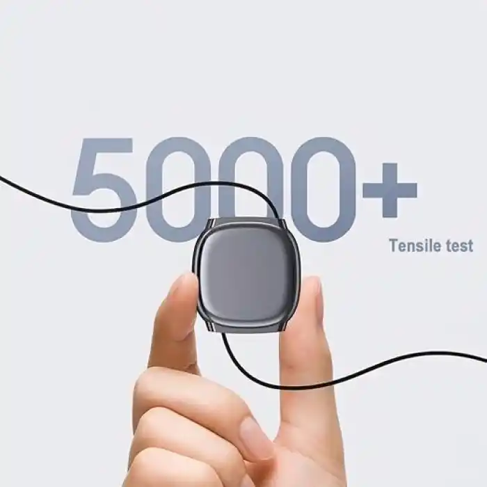 PDAteknoloji Retractable (Makaralı) Type-C To Type-C Hızlı Şarj ve Data Kablosu Siyah YK-K181