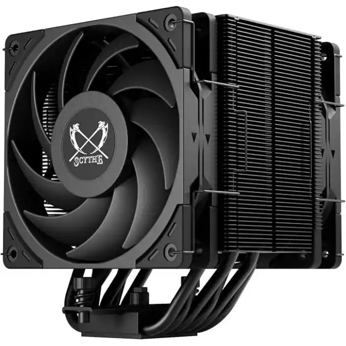 Scythe Mugen 6 Dual Fan Black Edition CPU Hava Soğutucu, Intel LGA1700, LGA1151, AMD AM5, AM4 Desteği, 120mm, Tek Kule, Alüminyum Üst Kapak (Mugen 6 Dual Fan Black Edition)