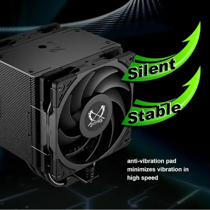 Scythe Mugen 6 Dual Fan Black Edition CPU Hava Soğutucu, Intel LGA1700, LGA1151, AMD AM5, AM4 Desteği, 120mm, Tek Kule, Alüminyum Üst Kapak (Mugen 6 Dual Fan Black Edition)