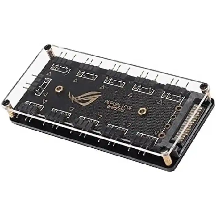 Alfais 4847 ARGB RGB Led 3 Pin 11 Port 5V SATA Power Güç Fan Çoklayıcır Şerit Hub Kablo Splitter