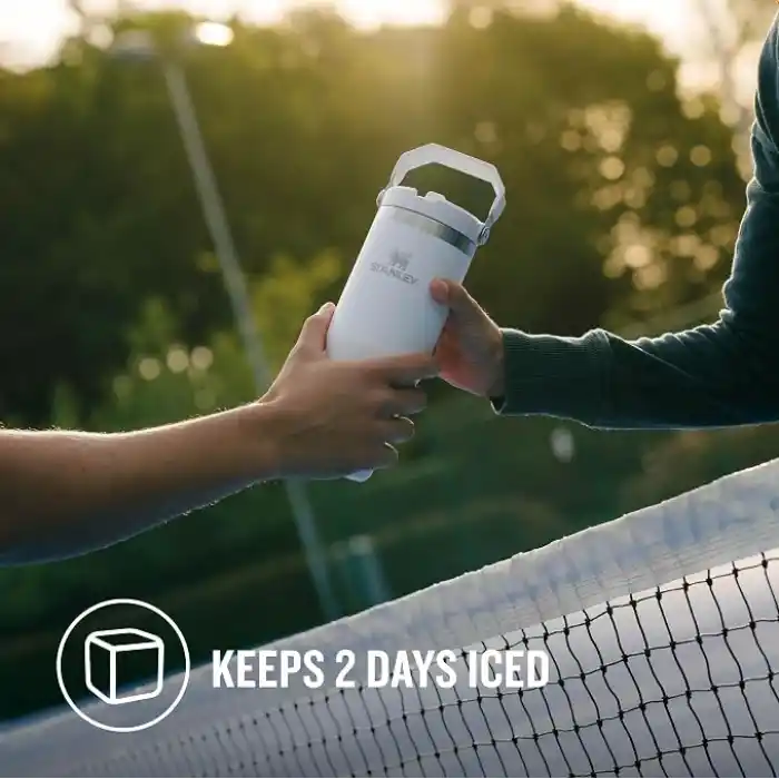 STANLEY IceFlow Flip Straw Tumbler Pipetli Termos Su Şişesi 0.89 Litre - Frost | Paslanmaz Çelik