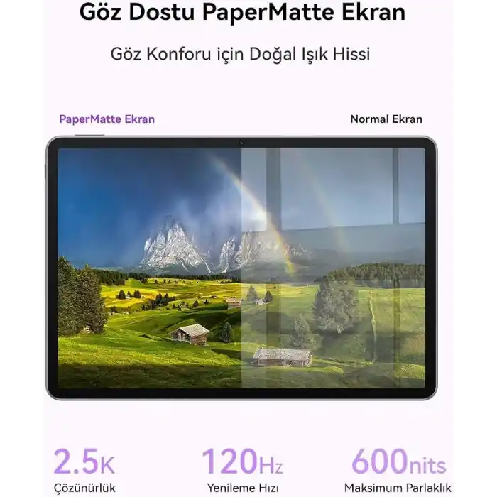 HUAWEI MatePad 11.5 2025 Tablet 2.5K 120Hz Göz Dostu PaperMatte Ekran, 8+256GB, 10100 mAh Pil, 40W SuperCharge, WiFi 6, Bluetooth 5.2, HUAWEI Notes, Dörtlü Hoparlör, Ayrılabilir klavye, Uzay Grisi