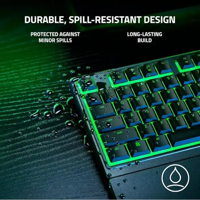 Razer Ornata V3 X - Düşük Profilli Oyun Klavyesi (Sessiz Membran Anahtarlar, Sıvı Dökülmesine Dayanıklı Tasarım, Ergonomik Bilek Desteğ) TR Düzeni | Siyah