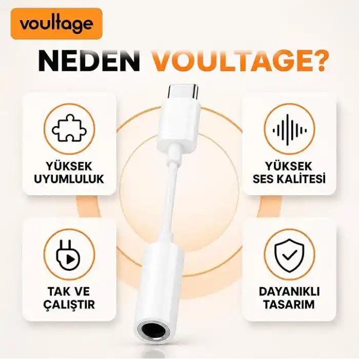 USB-C To 3.5mm Jak Kulaklık Adaptörü - Dijital Dönüştürücü - Tüm Cihazlarla Uyumlu - Beyaz - Kompakt Tasarım - Yüksek Kaliteli Ses - Taşınabilir
