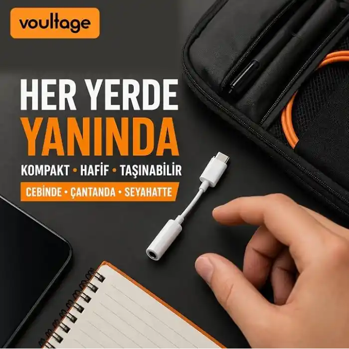 USB-C To 3.5mm Jak Kulaklık Adaptörü - Dijital Dönüştürücü - Tüm Cihazlarla Uyumlu - Beyaz - Kompakt Tasarım - Yüksek Kaliteli Ses - Taşınabilir