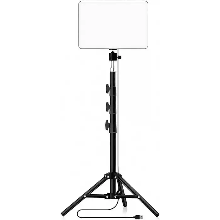 SMAYLİNG LED Video Işık Seti - Ayarlanabilir Tripod, USB Kontrollü Sıcak/Soğuk Işık, 3 Mod & 10 Parlaklık Seviyesi, YouTube Çekimi, Canlı Yayın, Fotoğrafçılık ve Makyaj Işığı