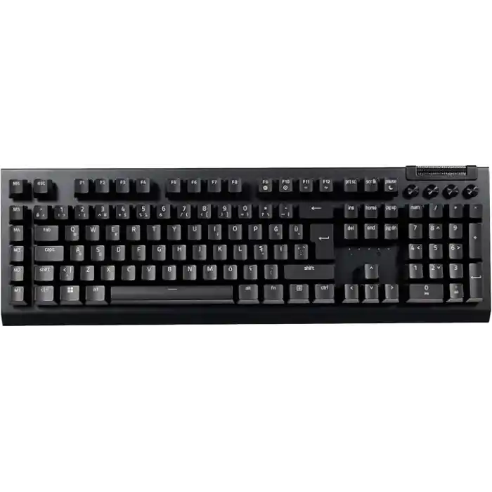 Razer BlackWidow V4 (Yeşil Anahtar) - Chroma RGB mekanik oyun klavyesi - Razer Snap Tap (tıklamalı mekanik anahtarlar, 6 özel makro tuşu, avuç içi dayanağı) TR düzeni | Siyah