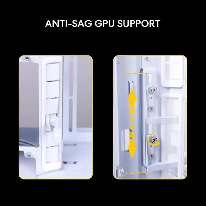 Lian Li O11 Vision Kompakt Siyah Çelik Temperli Cam ATX Orta Kule Bilgisayar Kasası-Geri Bağlantı Desteği-O11VPX