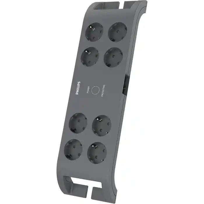SPN3180A/62 Akım Korumalı Priz 2400J 8li (2m), Gri