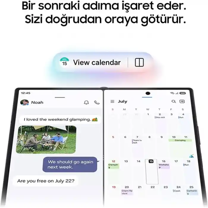 Samsung Galaxy Z Fold8 Ultra Grafit Gri, 512 GB Depolama, Özelleştirilmiş İşlemci, 5.000 mAh Pil, Yan Yana Çoklu Ekran, 12 GB RAM, 200 MP Kamera, Now Nudge, Photo Assist (Samsung Türkiye Versiyonu)