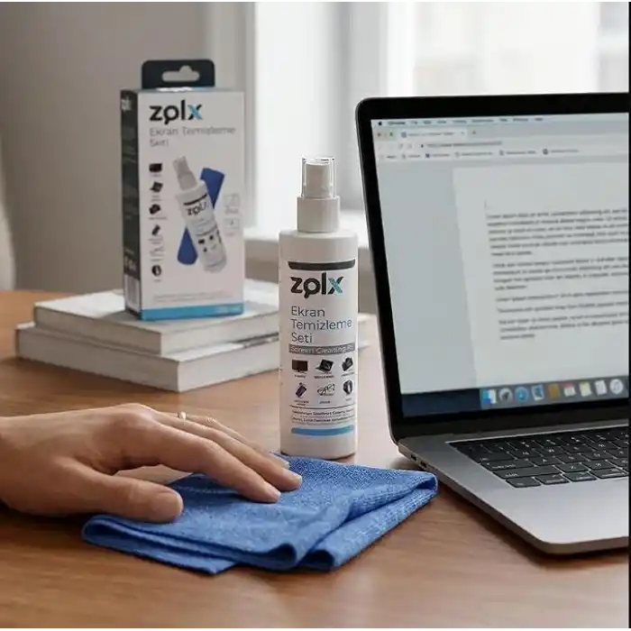 Zolx Ekran Temizleme Seti 250ML + Temizleme Bezi Lcd, Led, Ekran, Laptop, Tablet, Bilgisayar, Televizyon, Cep Telefonu, Gözlük, Kamera, Koruyucu Ve Parlatıcı Doğal Temizleme