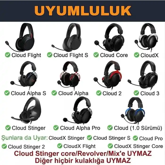 HyperX Cloud 3, Cloud 2, Cloud 1, Cloud Alpha, Flight, Stinger, Core Uyumlu Soğutucu Jel Kulaklık Pedi - İpeksi Serin Kumaş & Hafızalı Köpük (Memory Foam) Kulaklık Süngeri (Soğutucu Jel - Kumaş)