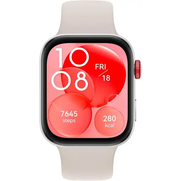 HUAWEI WATCH FIT 3 Akıllı Saat, iOS ve Android ile uyumlu, 1.82 inç AMOLED Ekran, Ultra İnce Tasarım, Kapsamlı Sağlık Takibi, Kapsamlı Sağlık Yönetimi, 10 Güne Kadar Pil Ömrü, Beyaz