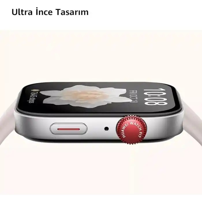 HUAWEI WATCH FIT 3 Akıllı Saat, iOS ve Android ile uyumlu, 1.82 inç AMOLED Ekran, Ultra İnce Tasarım, Kapsamlı Sağlık Takibi, Kapsamlı Sağlık Yönetimi, 10 Güne Kadar Pil Ömrü, Beyaz