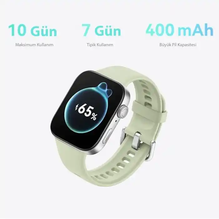 HUAWEI WATCH FIT 3 Akıllı Saat, iOS ve Android ile uyumlu, 1.82 inç AMOLED Ekran, Ultra İnce Tasarım, Kapsamlı Sağlık Takibi, Kapsamlı Sağlık Yönetimi, 10 Güne Kadar Pil Ömrü, Beyaz
