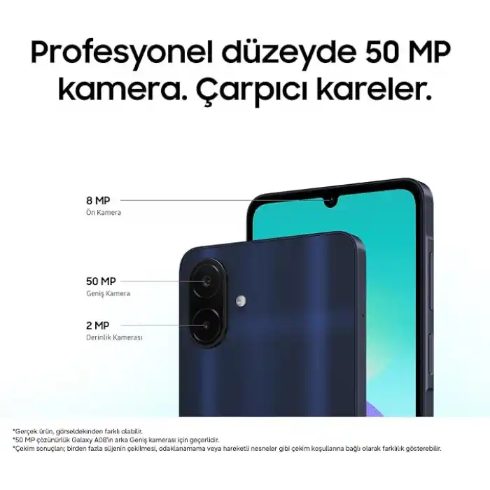 Samsung Galaxy A08 5G, Lacivert, 128 GB Depolama, 4 GB RAM, 50 MP Kamera, 6000 mAh Batarya, Sürükleyici 6,7 inç Ekran (Samsung Türkiye Versiyonu)