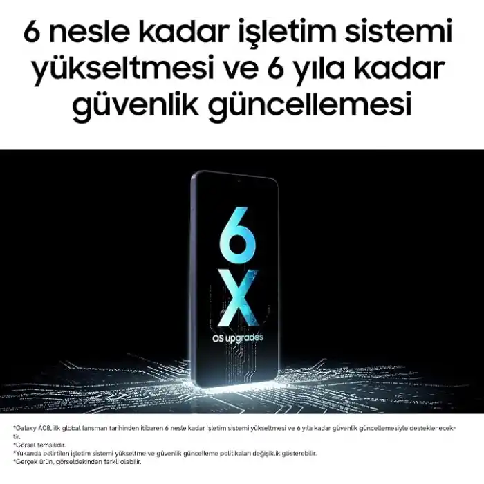 Samsung Galaxy A08 5G, Lacivert, 128 GB Depolama, 4 GB RAM, 50 MP Kamera, 6000 mAh Batarya, Sürükleyici 6,7 inç Ekran (Samsung Türkiye Versiyonu)