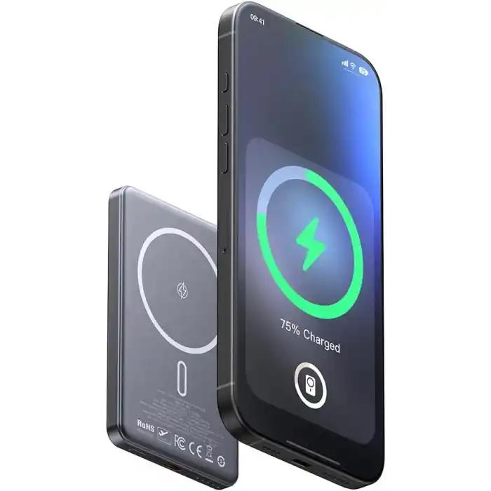 Mcdodo MC-4641 20W 5000mAh Metal Ultra İnce Kablosuz Powerbank Siyah