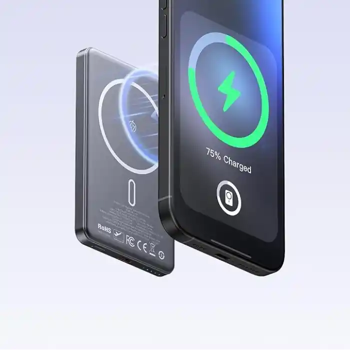 Mcdodo MC-4641 20W 5000mAh Metal Ultra İnce Kablosuz Powerbank Siyah