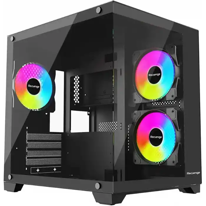 Nova 3 Rgb Fanlı Temperli Cam Panel Boş m-ATX Gaming Oyuncu Bilgisayar Kasası
