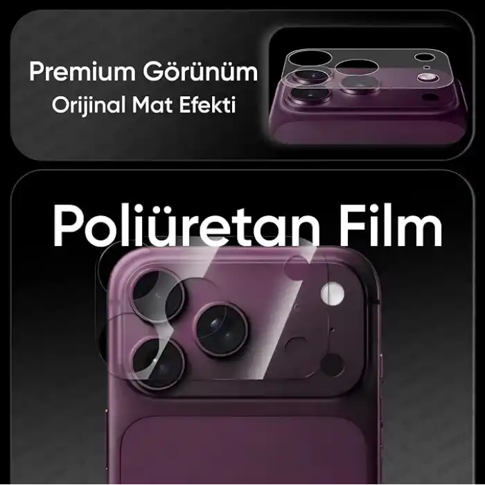 Minesk iPhone 18 Pro Max için Kolay Kurulum Kamera Adası Lens Etrafı Koruyucu TPU Film – Tam Kaplayan Koruma 2’li Paket (18 Pro Max)