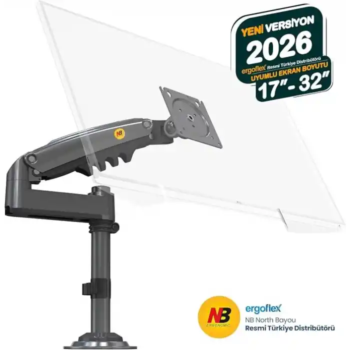 North Bayou NB H100 Ergonomic 17-32 Amortisörlü 2-9 kg Monitör Standı