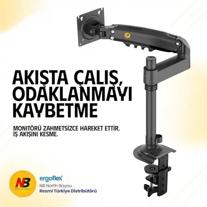 North Bayou NB H100 Ergonomic 17-32 Amortisörlü 2-9 kg Monitör Standı