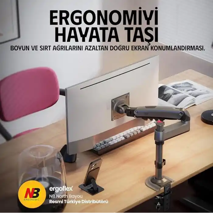 North Bayou NB H100 Ergonomic 17-32 Amortisörlü 2-9 kg Monitör Standı