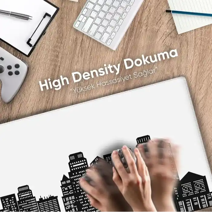Minesk 90X40 CM XXL Gaming Mouse Pad [High Density Hybrid Kumaş] [Kaymaz Taban] [Yüksek Çözünürlüklü Baskı] Fare Altlığı Oyuncu Mousepad (The City)
