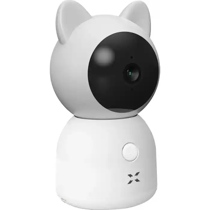 Xenon Smart Bebek Kamerası Ekranlı 3MP 5 Monitörlü WiFi Mobil Takip 345° PTZ Gece Görüş Sıcaklık Nem Sensörlü Beyaz X7202