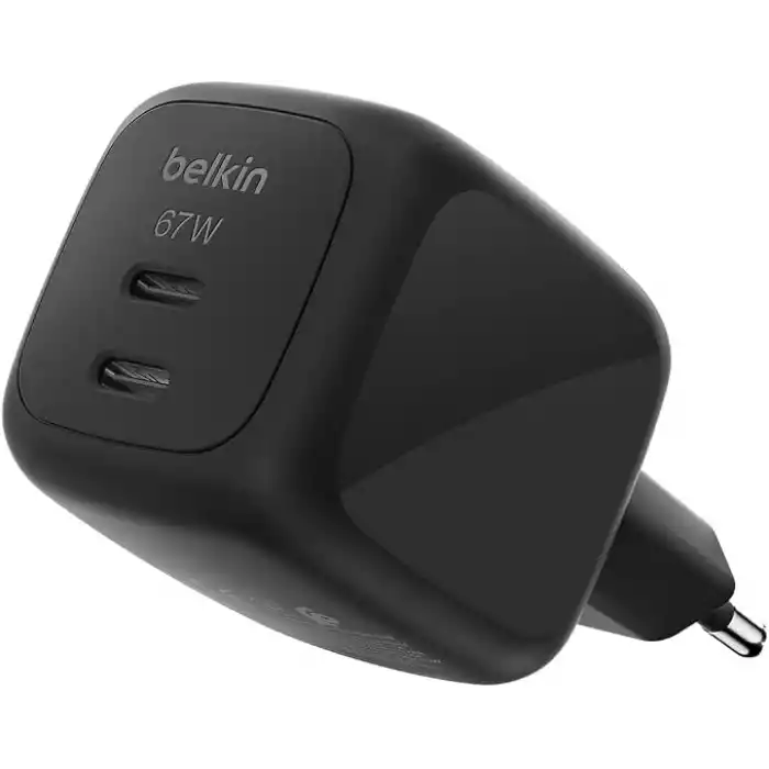 Belkin BoostCharge Pro 2 Portlu USB-C Şarj Cihazı 67 W, hızlı şarj