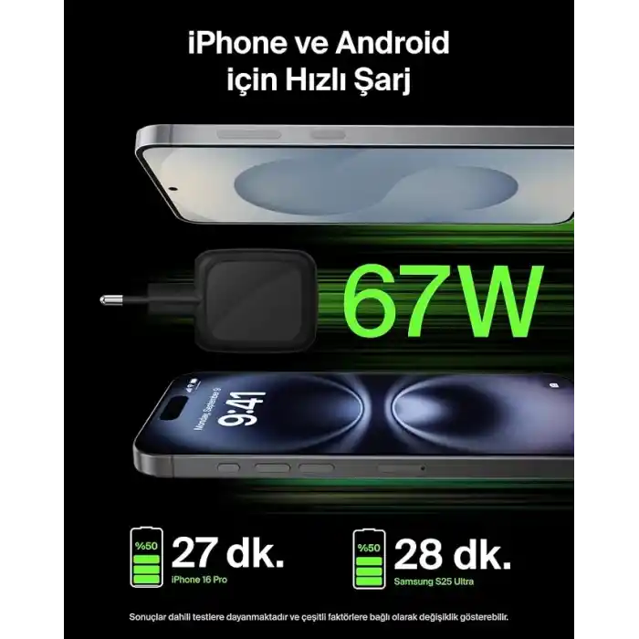 Belkin BoostCharge Pro 2 Portlu USB-C Şarj Cihazı 67 W, hızlı şarj